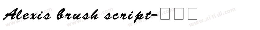 Alexis brush script字体转换